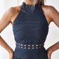 RIVERS MIDI DRESS - STEEL BLUE