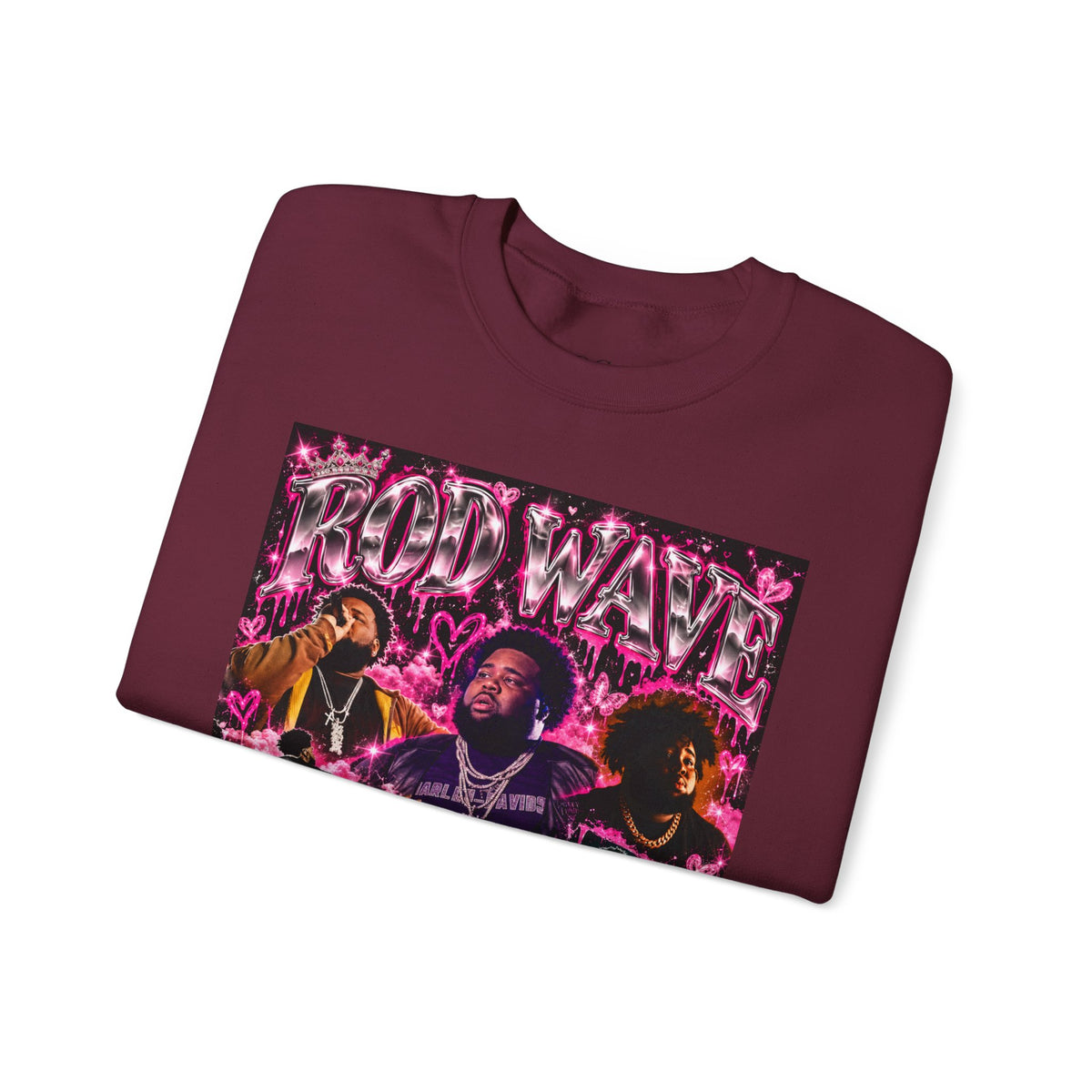 “Rod Wave” Pink Crewneck Sweatshirt