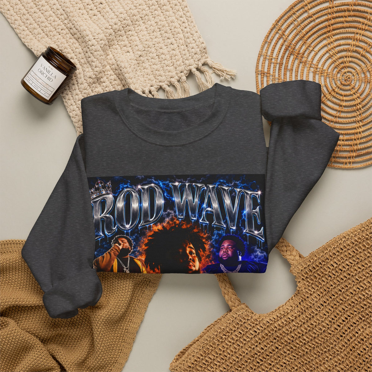 “Rod Wave” Blue Crewneck Sweatshirt