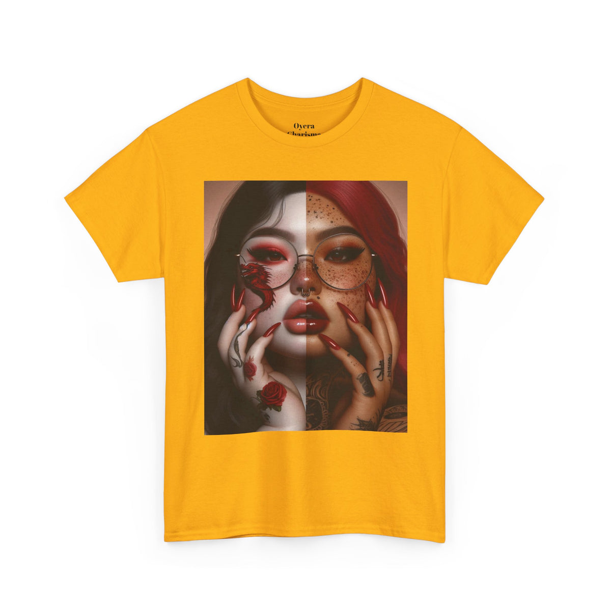 Surreal Split Face Art T-Shirt