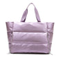 Metallic Puffer Tote
