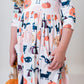 Boo Crew 3/4 Sleeve Pocket Twirl Dress