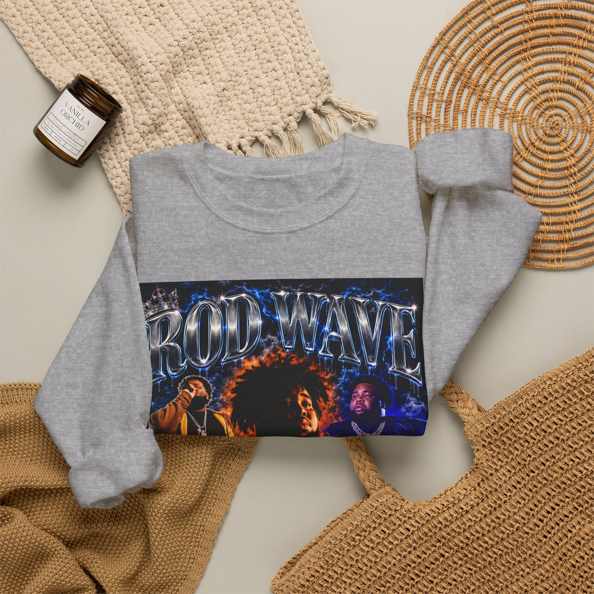 “Rod Wave” Blue Crewneck Sweatshirt