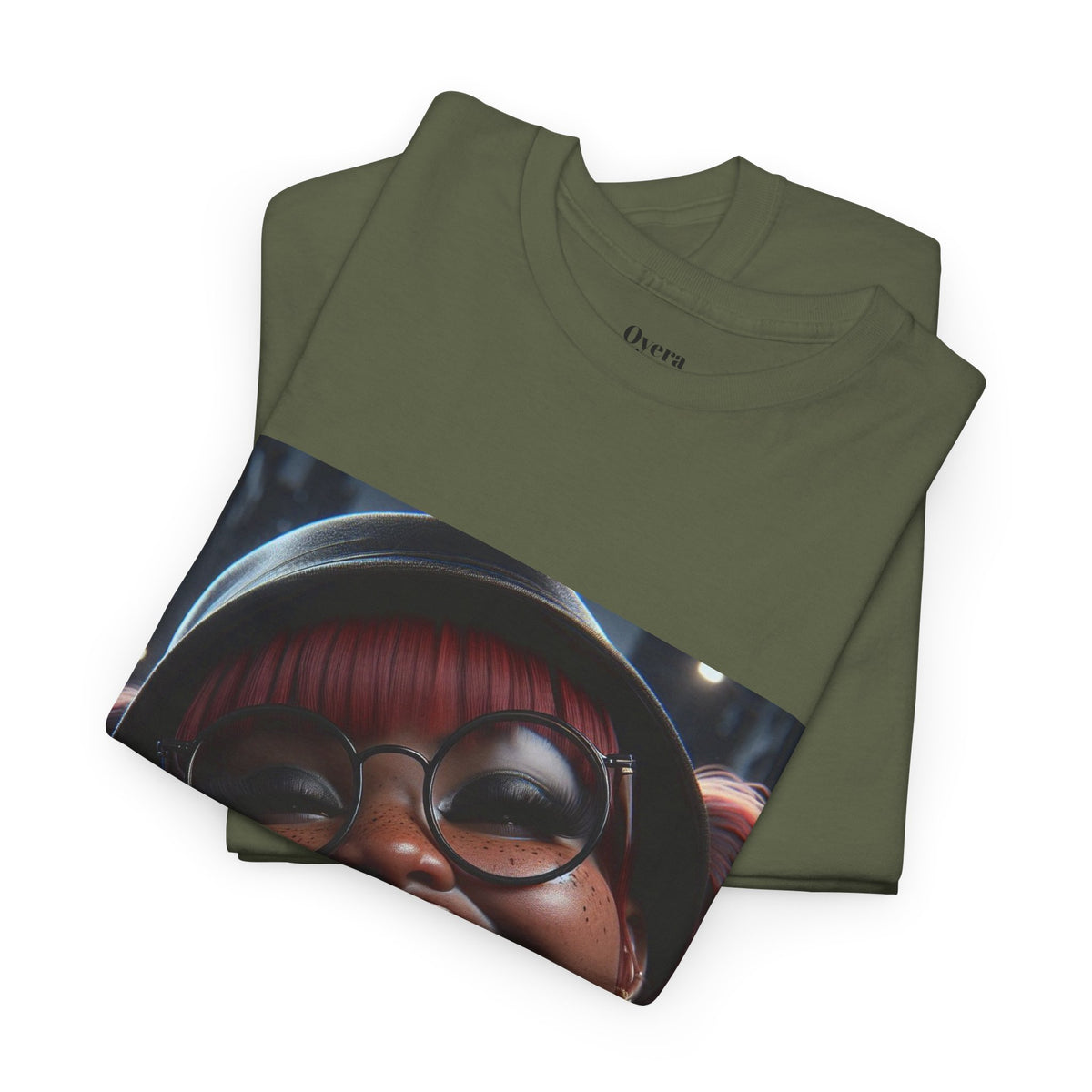 Graphic Tee — Smiling Afro Girl Portrait Shirt