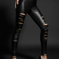 Friday I'm In Love Faux Leather Laser Cut Leggings