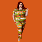 Jumpsuit in Earth-toned Meadow Print