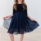 Light Navy Velvet Tutu Dress