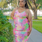 Backless Printed Maxi Cami Dress