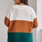 Color Block Long Sleeve Sweater