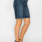 Celeste Dark Wash High Rise Bermuda Jeans