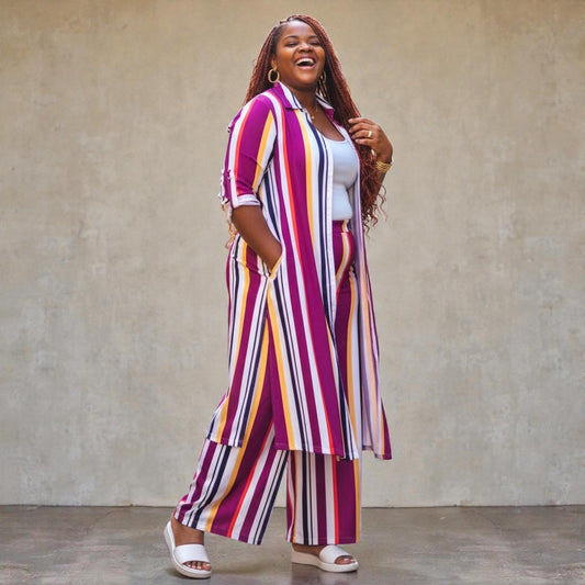 Maxi Cardigan Wide Leg Maxi Set