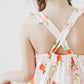 Tangerine Ruffle Cross Back Dress
