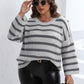 Striped Dropped Shoulder Sweater