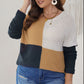 Color Block Round Neck Sweater