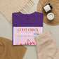 Pretty Curvy Girl Tee — Pink Guest Check Graphic Shirt