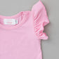 Bubblegum Pink S/S Flutter Bodysuit