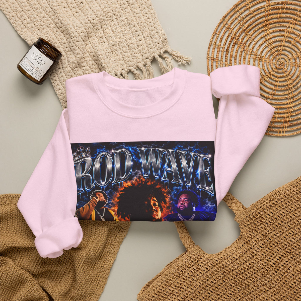 “Rod Wave” Blue Crewneck Sweatshirt
