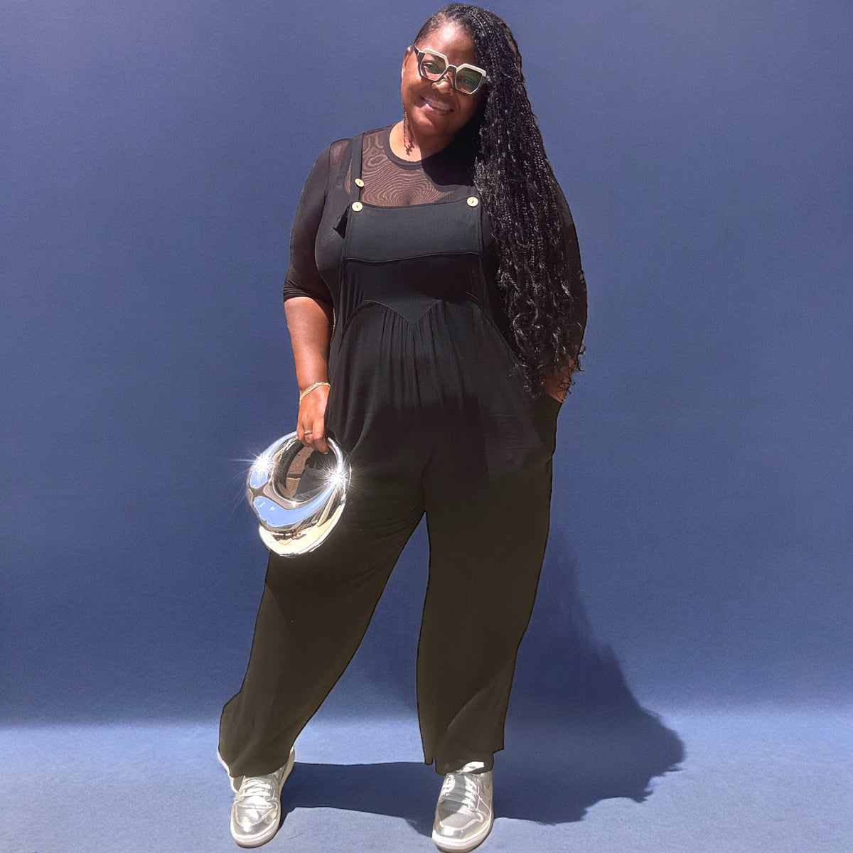 Lazy Day Overalls In Black