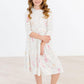 Whimsical Wildflowers 3/4 Sleeve Pocket Twirl Dress