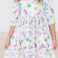 Dino Darling 3/4 Sleeve Pocket Twirl Dress