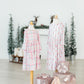 Pink Plaid 3/4 Sleeve Pocket Twirl Dress