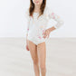 Whimsical Wildflowers L/S Flutter Sleeve Leotard