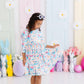 Egg-cellent 3/4 Sleeve Pocket Twirl Dress
