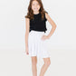 Black S/S Ruffle Tee