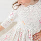Whimsical Wildflowers 3/4 Sleeve Pocket Twirl Dress