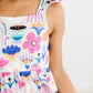 Tulip Blooms Ruffle Maxi Dress