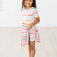 Spring Stripes S/S Pocket Twirl Dress