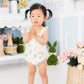 Lovely Lemons Ruffle Cross Back Romper