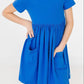 Royal Blue S/S Pocket Twirl Dress