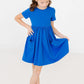 Royal Blue S/S Pocket Twirl Dress