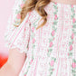Rosebud Bows Smocked Ruffle Dress