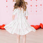 Rosebud Bows Smocked Ruffle Dress