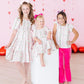 Rosebud Bows Smocked Ruffle Dress