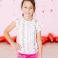 Rosebud Bows S/S Ruffle Tee