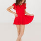 Red S/S Twirl Leotard