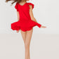 Red S/S Twirl Leotard