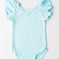 Aqua S/S Flutter Sleeve Leotard