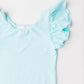 Aqua S/S Flutter Sleeve Leotard