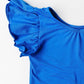 Royal Blue S/S Flutter Sleeve Leotard