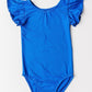 Royal Blue S/S Flutter Sleeve Leotard