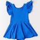 Royal Blue S/S Twirl Leotard