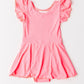 Neon Pink S/S Twirl Leotard