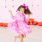 Happy Heart Day 3/4 Sleeve Pocket Twirl Dress
