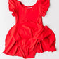 Red S/S Twirl Leotard