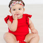 Red S/S Flutter Bodysuit