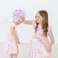 Castles & Rainbows Flutter Sleeve Twirl Dress